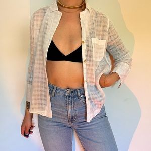 Beautiful Gauzy Linen Top